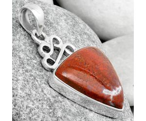 Natural Red Moss Agate Pendant SDP125986 P-1554, 20x20 mm