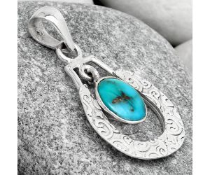 Natural Egyptian Turquoise Pendant SDP126112 P-1343, 8x11 mm