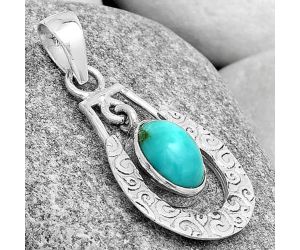 Natural Egyptian Turquoise Pendant SDP126114 P-1343, 8x11 mm