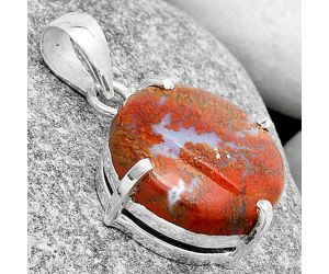 Natural Red Moss Agate Pendant SDP126135 P-1013, 18x18 mm