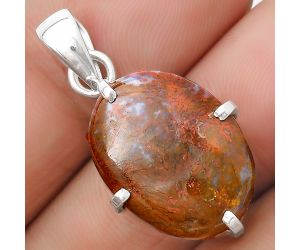 Natural Red Moss Agate Pendant SDP126138 P-1013, 15x20 mm