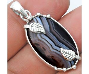 Natural Banded Onyx Pendant SDP127036 P-1226, 15x26 mm