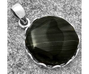 Crown Of Silver Psilomelane - Black Malachite Pendant SDP127906 P-1624, 21x21 mm