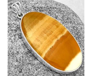 Natural Honey Aragonite Pendant SDP128491 P-1001, 24x43 mm