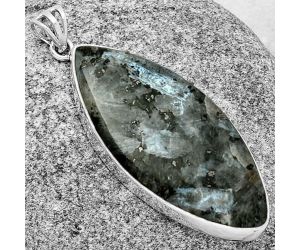 Larvikite Stone - Black Moonstone Pendant SDP128551 P-1001, 20x44 mm