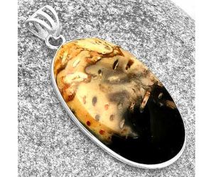 Natural Palm Root Fossil Agate Pendant SDP129945 P-1001, 20x34 mm