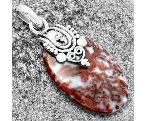 Natural Red Moss Agate Pendant SDP132874 P-1313, 19x29 mm