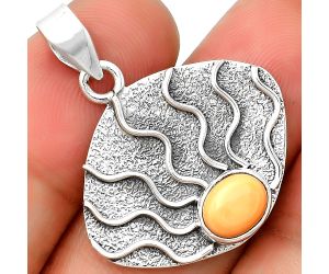 Fire Flame - Natural Spiny Oyster Shell Pendant SDP132962 P-1685, 6x8 mm