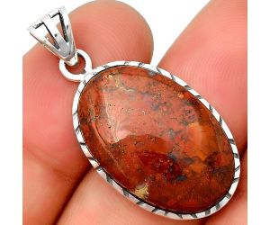 Natural Red Moss Agate Pendant SDP133895 P-1079, 15x23 mm