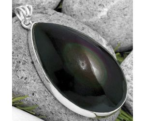 Natural Top Grade Obsidian Eye Pendant SDP134983 P-1001, 30x45 mm