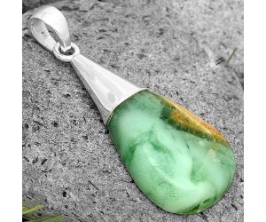 Natural Green Lace Agate Pendant SDP135385, 18x27 mm