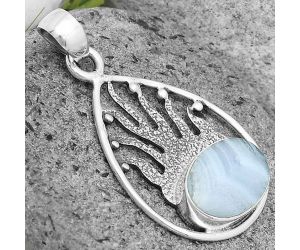 Natural Blue Lace Agate - South Africa Pendant SDP136237 P-1209, 10x15 mm