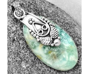 Green Lace Agate Pendant SDP136422, 20x33 mm