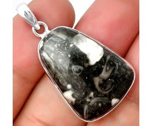 Mexican Cabbing Fossil Pendant SDP136903 P-1001, 19x26 mm