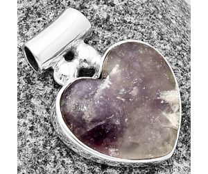 Heart Purple Lepidolite Pendant SDP137059, 17x18 mm