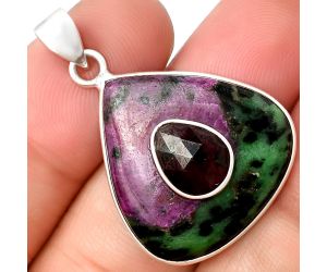 Ruby Zoisite and Garnet Pendant SDP137873, 23x24 mm