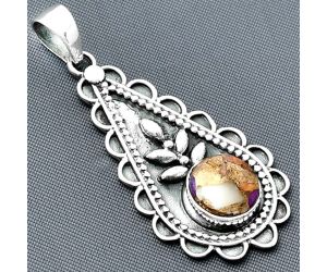 Spiny Oyster Turquoise Pendant SDP137902 P-1033, 9x9 mm