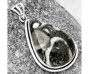 Mexican Cabbing Fossil Pendant SDP138860 P-1050, 19x28 mm