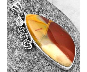 Floral - Red Mookaite Pendant SDP138936 P-1070, 19x36 mm
