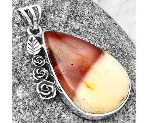 Floral - Red Mookaite Pendant SDP138946 P-1070, 19x30 mm