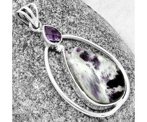Kammererite and Amethyst Pendant SDP139198 P-1005, 15x23 mm