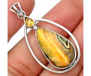 Indonesian Bumble Bee and Citrine Pendant SDP139251 P-1005, 14x24 mm
