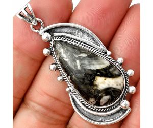 Mexican Cabbing Fossil Pendant SDP139857 P-1012, 15x28 mm