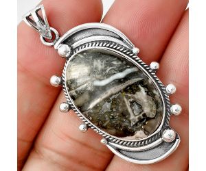 Mexican Cabbing Fossil Pendant SDP139873 P-1012, 17x25 mm