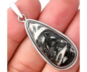 Mexican Cabbing Fossil Pendant SDP140452 P-1050, 13x30 mm