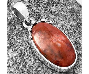 Red Moss Agate Pendant SDP140712 P-1349, 13x22 mm