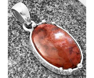 Red Moss Agate Pendant SDP140715 P-1349, 14x21 mm