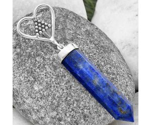 Valentine Gift Heart - Lapis Lazuli Point Pendant SDP141056 P-1721, 9x38 mm