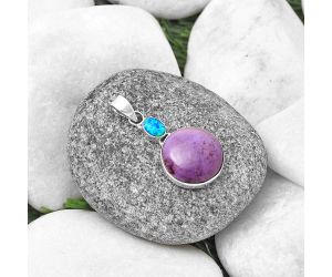 Lavender Jade and Fire Opal Pendant SDP141116 P-1077, 17x17 mm