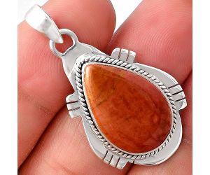 Red Moss Agate Pendant SDP141244 P-1463, 14x21 mm