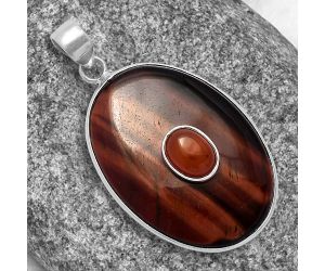 Red Tiger Eye and Carnelian Pendant SDP141453 P-1323, 24x33 mm