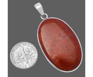 Red Moss Agate Pendant SDP141838 P-1001, 23x37 mm