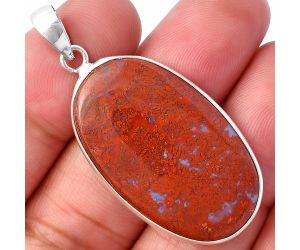 Red Moss Agate Pendant SDP141928 P-1001, 20x34 mm