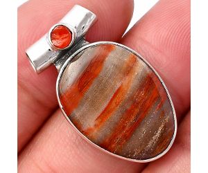 Mookaite and Coral Pendant SDP142756 P-1300, 15x21 mm