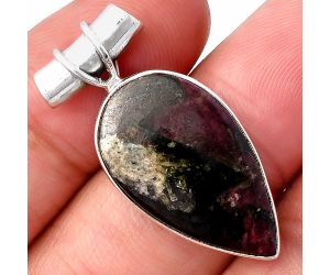 Russian Eudialyte Pendant SDP142830 P-1304, 14x25 mm