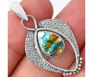 Spiny Oyster Turquoise Pendant SDP143407 P-1402, 8x12 mm