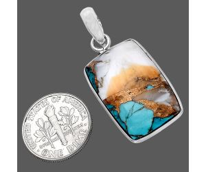 Spiny Oyster Turquoise Pendant SDP143544 P-1001, 15x24 mm