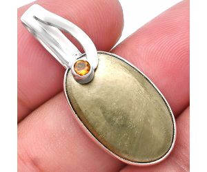 Apache Gold Healer's Gold and Citrine Pendant SDP144092 P-1251, 13x22 mm