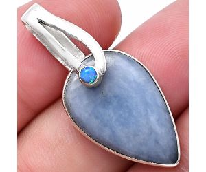 Angelite and Fire Opal Pendant SDP144098 P-1251, 15x23 mm
