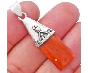 Red Moss Agate Pendant SDP144143 P-1139, 11x22 mm