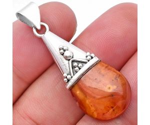Red Moss Agate Pendant SDP144154 P-1139, 15x21 mm