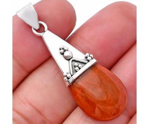 Red Moss Agate Pendant SDP144157 P-1139, 15x22 mm