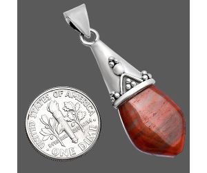 Red Moss Agate Pendant SDP144163 P-1139, 14x23 mm