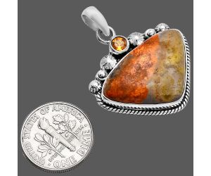 Indonesian Bumble Bee and Citrine Pendant SDP144409 P-1482, 16x24 mm