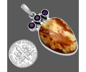 Candy Opal and Amethyst Pendant SDP145349 P-1120, 18x25 mm