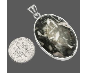 Mexican Cabbing Fossil Pendant SDP146950 P-1310, 23x33 mm